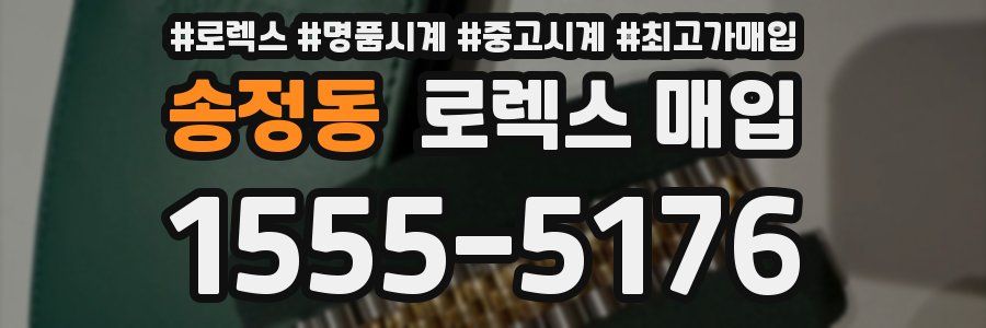 송정동 로렉스 매입