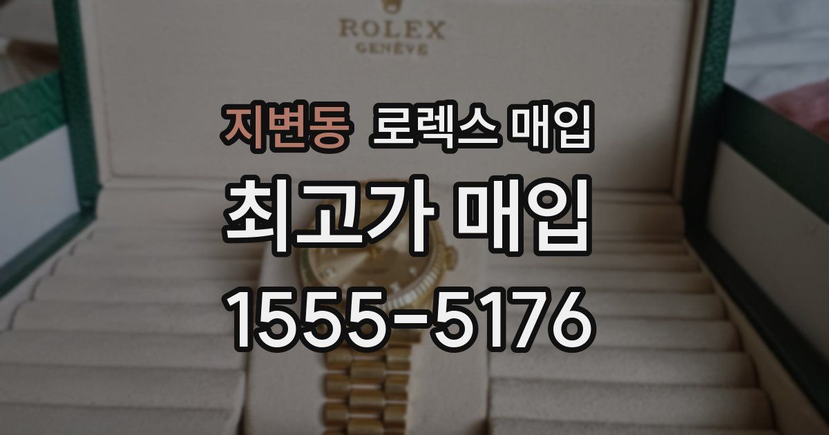 지변동 로렉스 매입