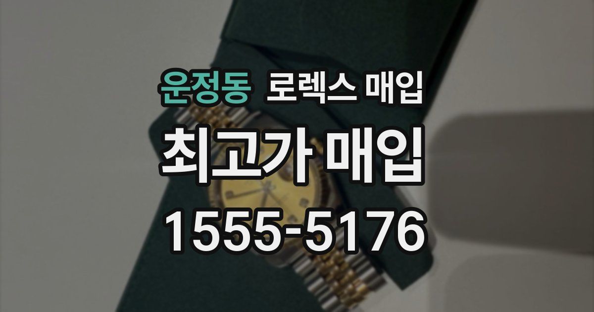 운정동 로렉스 매입