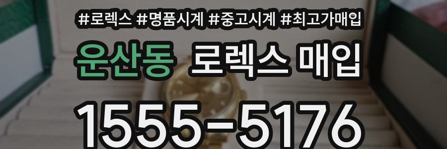 운산동 로렉스 매입