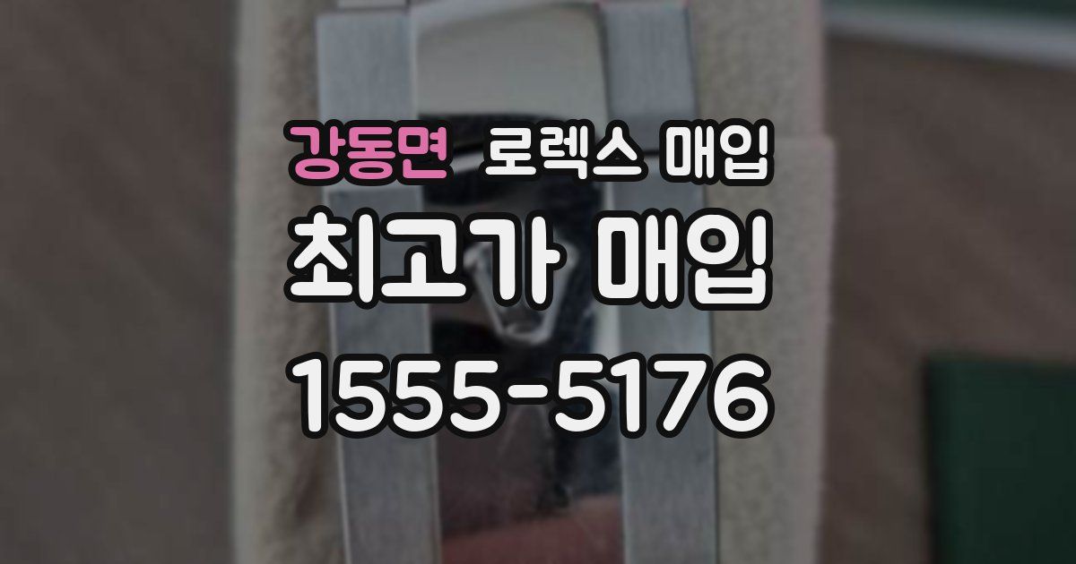 강동면 로렉스 매입