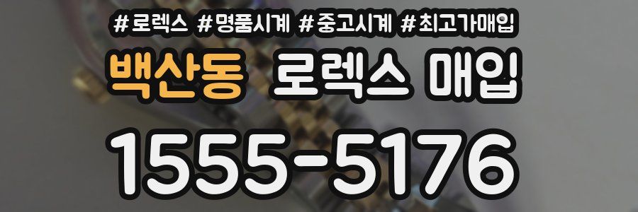 백산동 로렉스 매입
