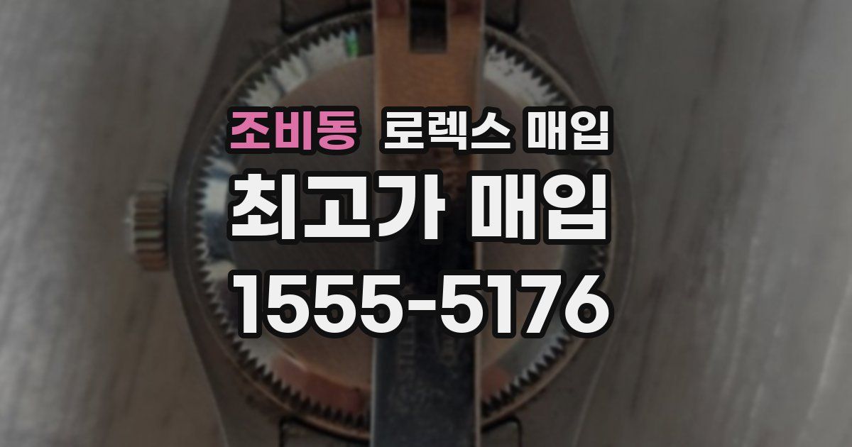 조비동 로렉스 매입