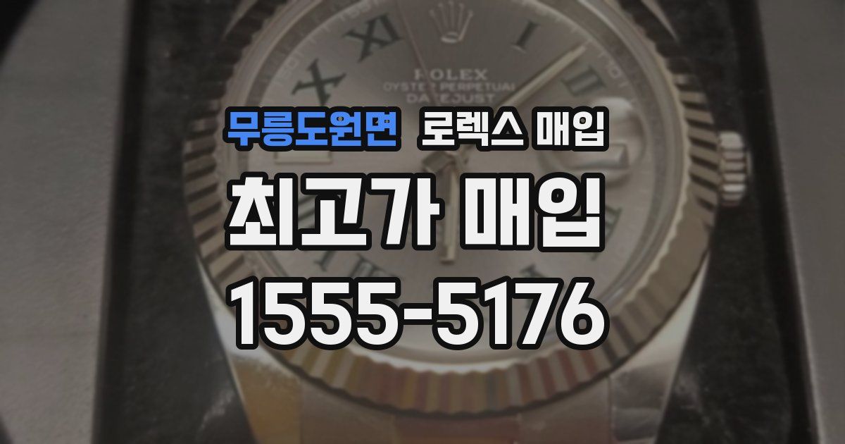 무릉도원면 로렉스 매입