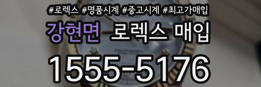 강현면 로렉스 매입