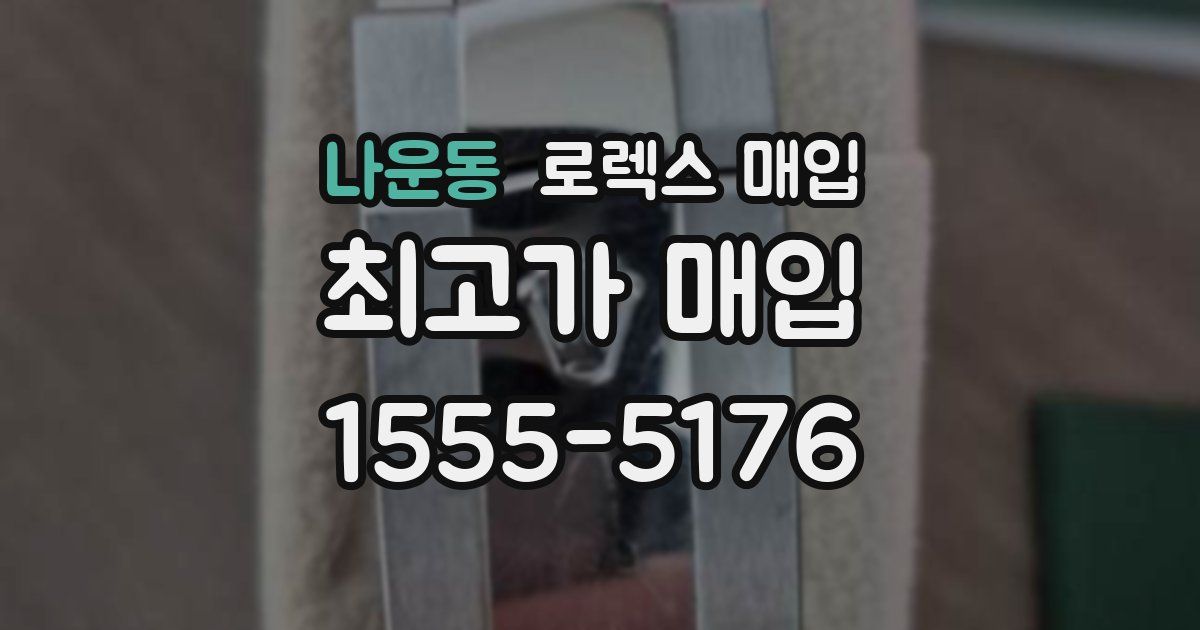 나운동 로렉스 매입