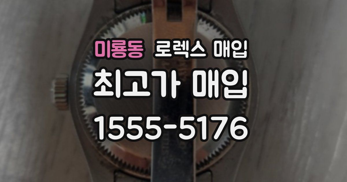 미룡동 로렉스 매입