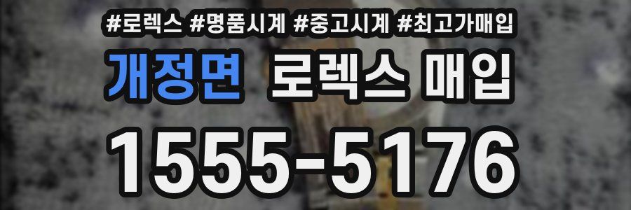 개정면 로렉스 매입