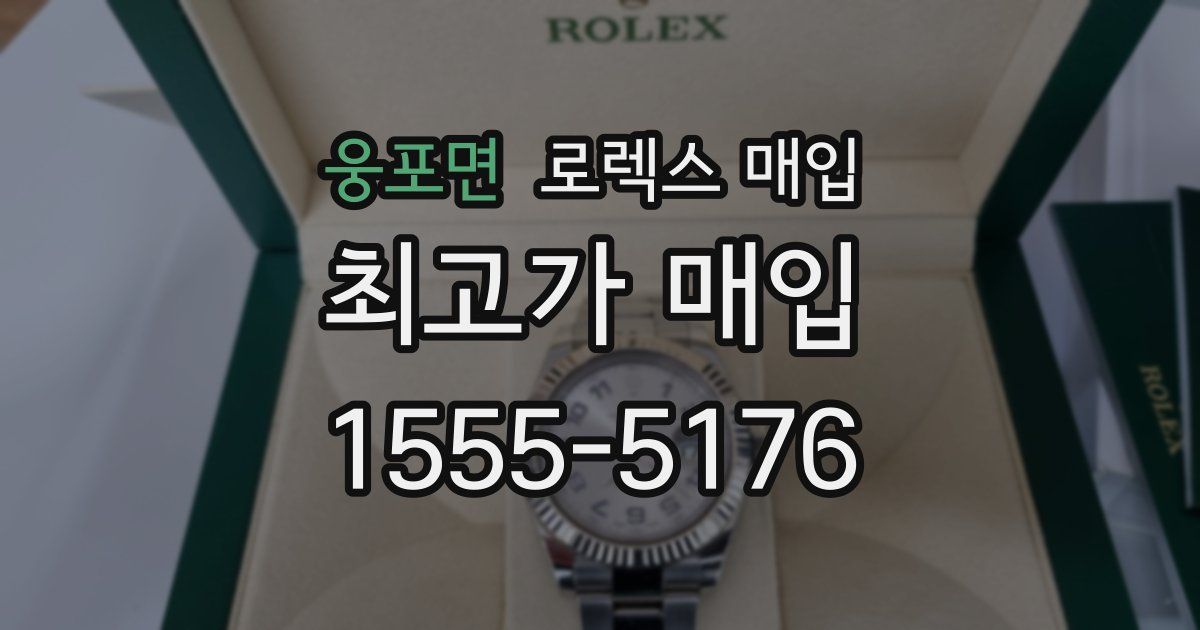 웅포면 로렉스 매입