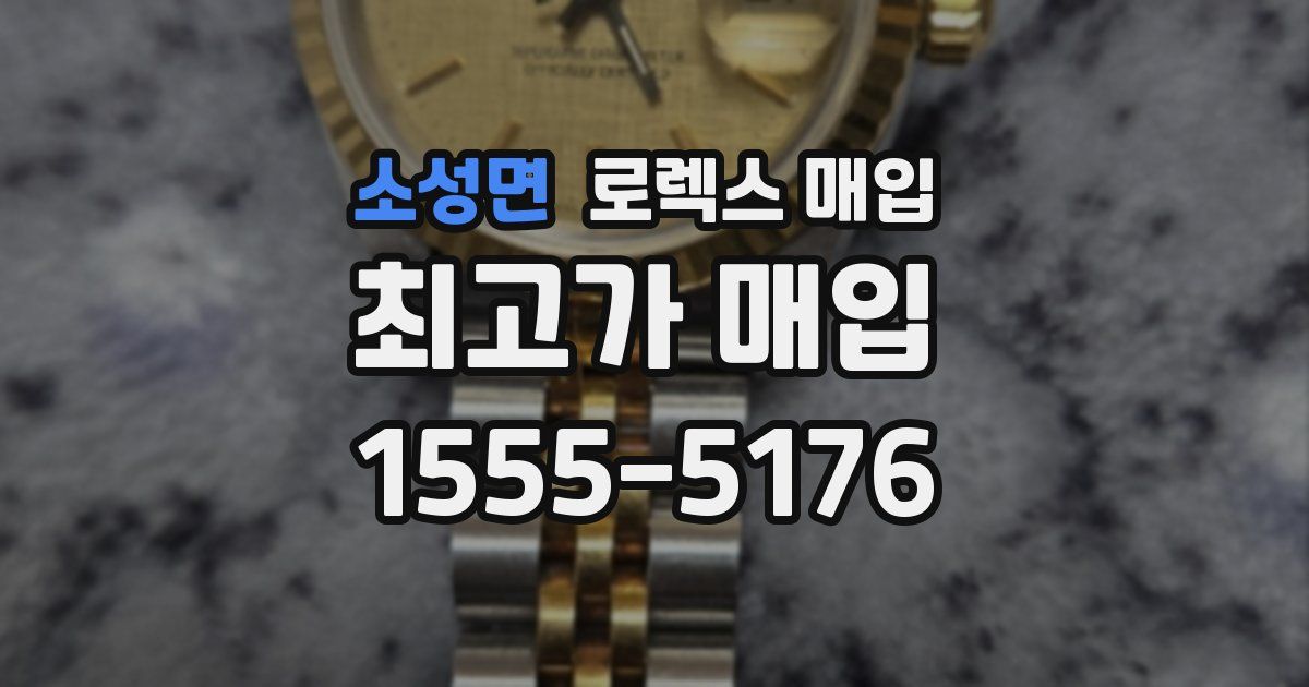 소성면 로렉스 매입