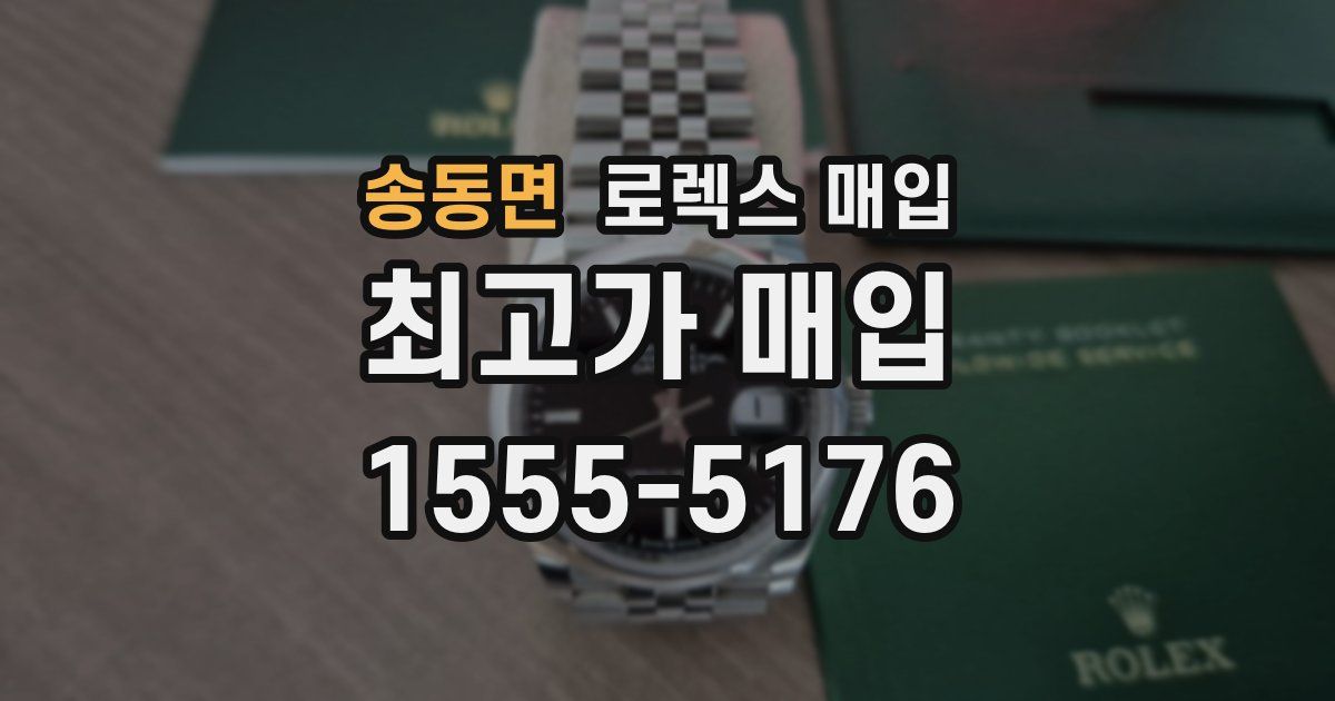 송동면 로렉스 매입