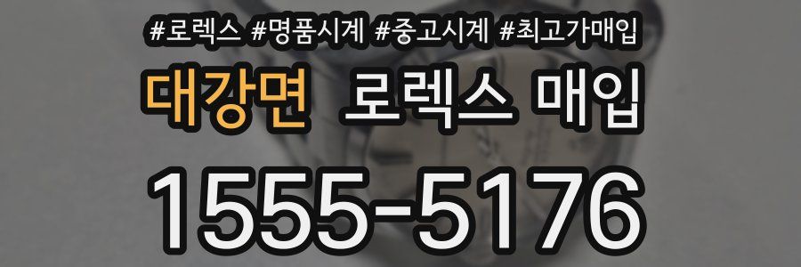 대강면 로렉스 매입