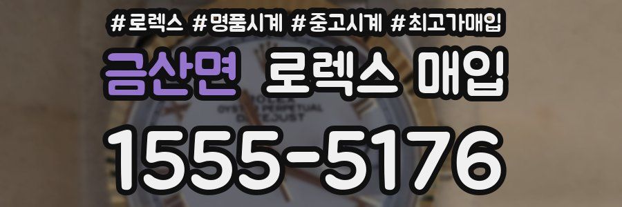 금산면 로렉스 매입
