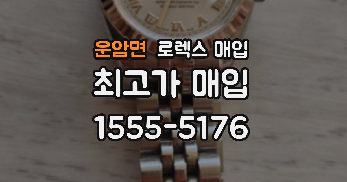 운암면 로렉스 매입