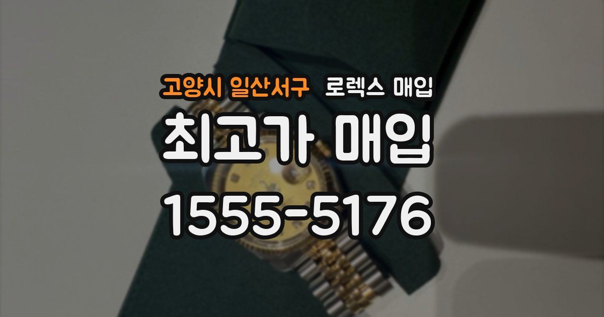 고양시 일산서구 로렉스 매입
