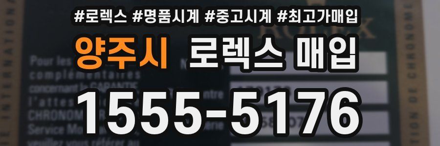 양주시 로렉스 매입