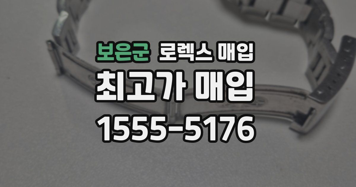 보은군 로렉스 매입