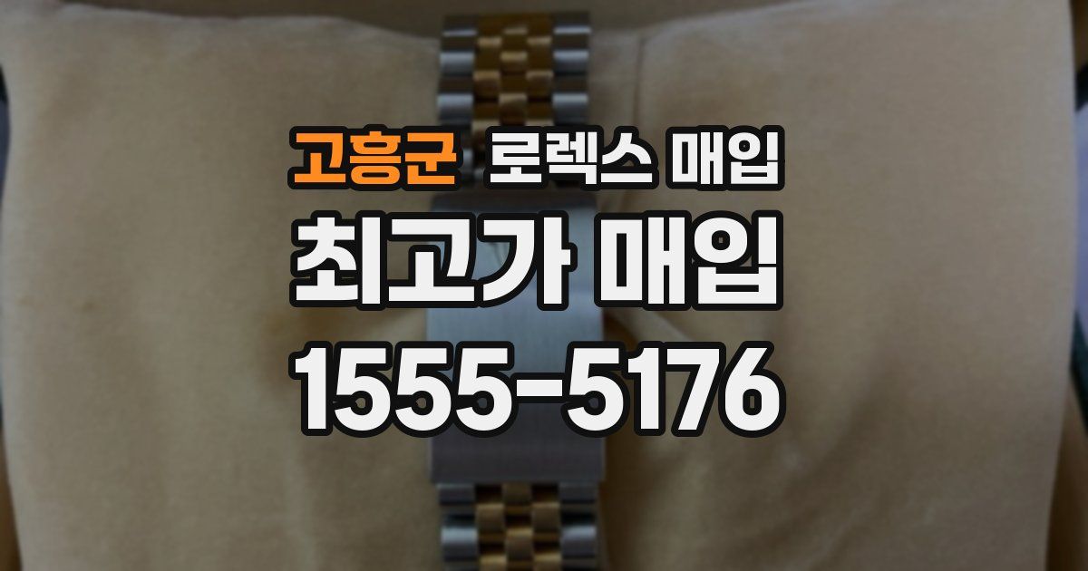 고흥군 로렉스 매입