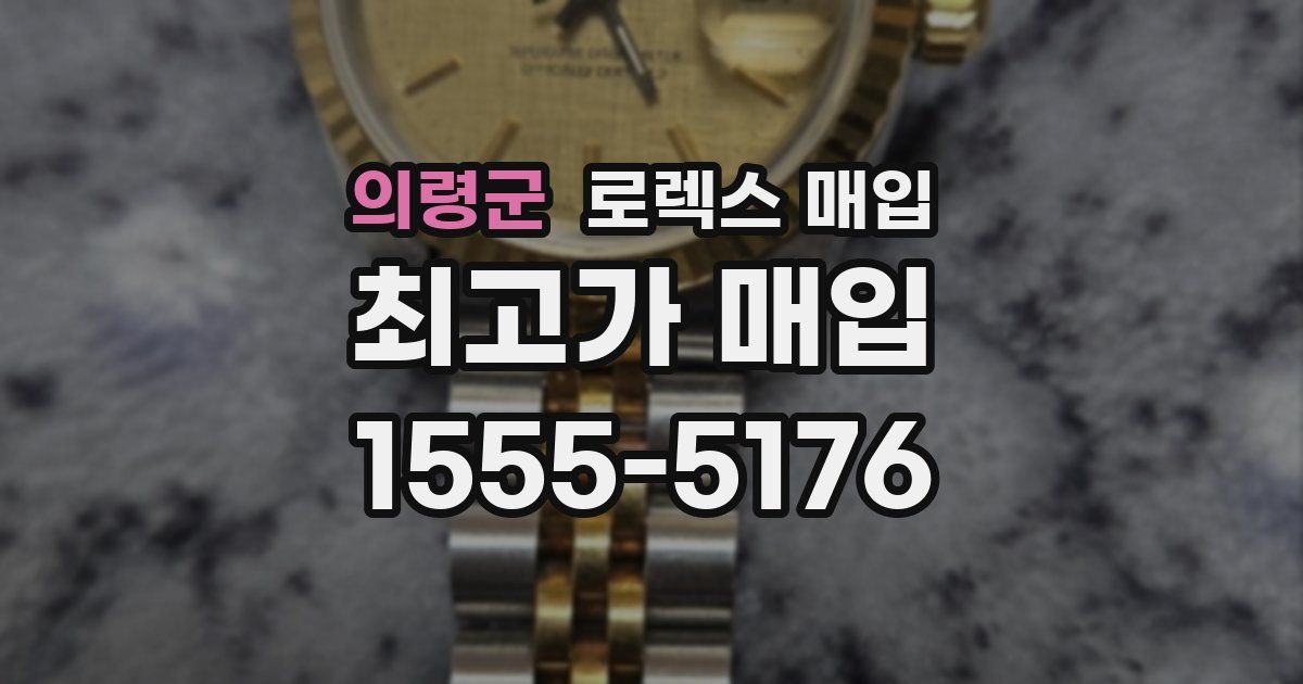 의령군 로렉스 매입