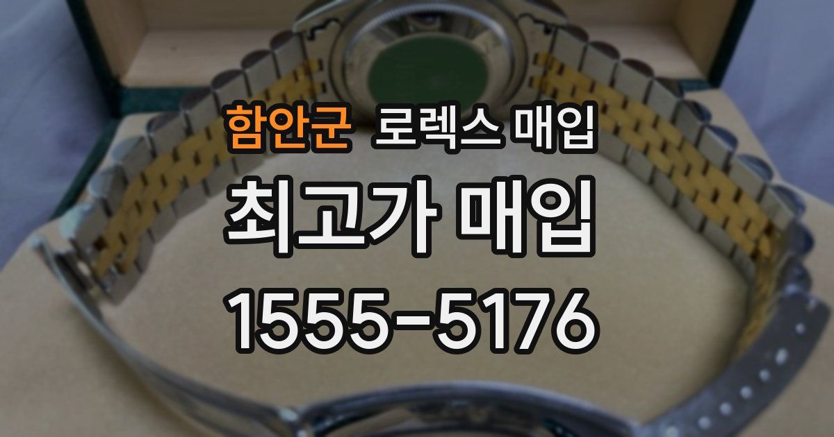 함안군 로렉스 매입