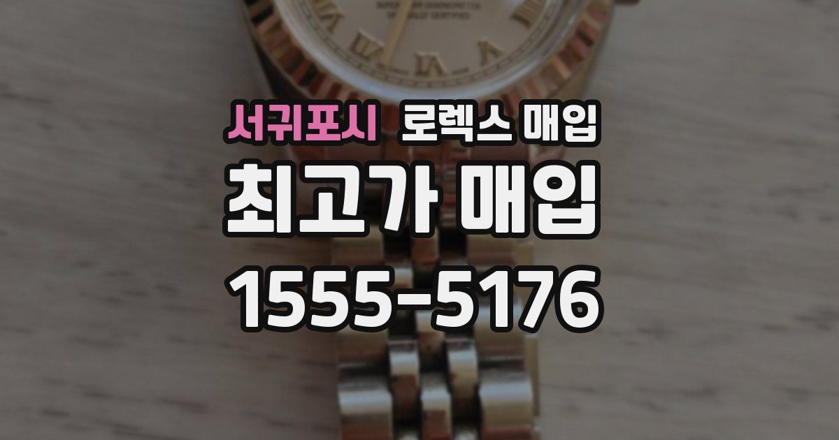 서귀포시 로렉스 매입