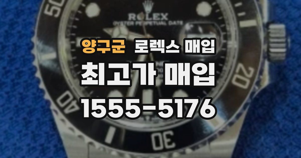 양구군 로렉스 매입