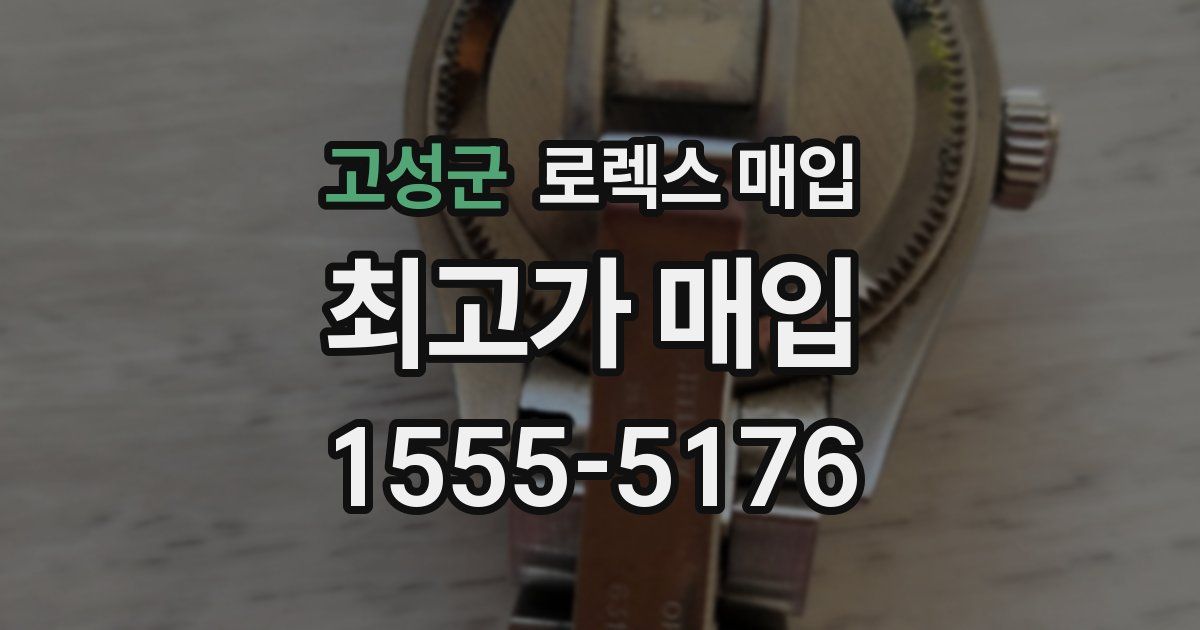 고성군 로렉스 매입