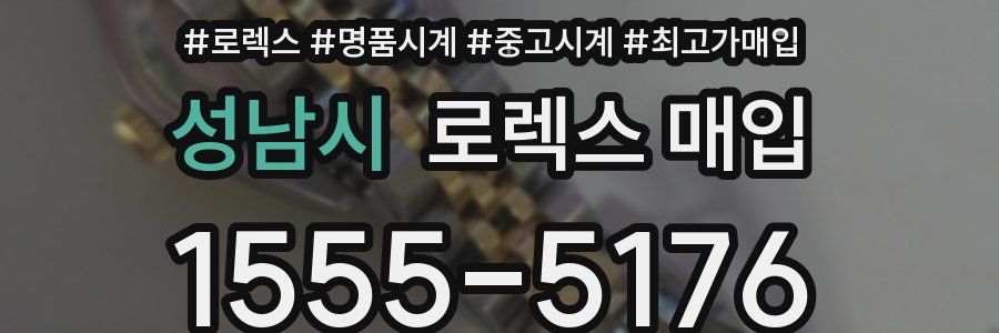 성남시 로렉스 매입