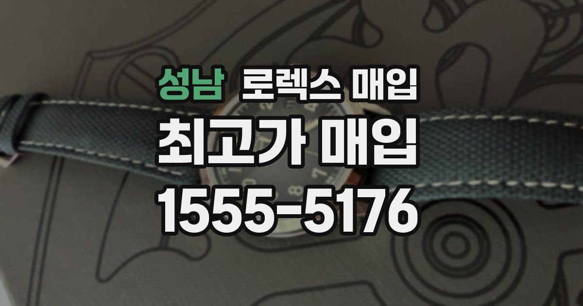 성남 로렉스 매입