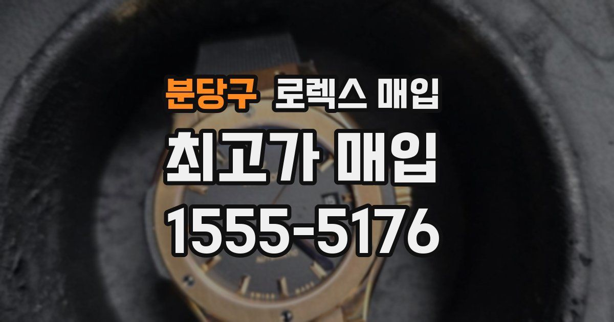 분당구 로렉스 매입