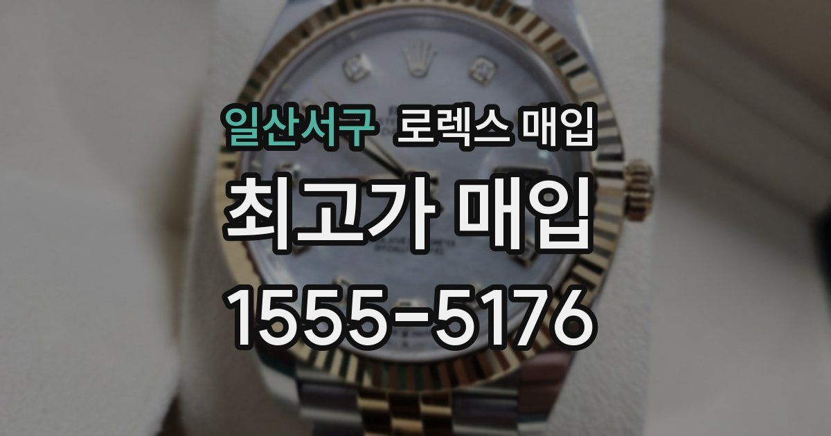 일산서구 로렉스 매입