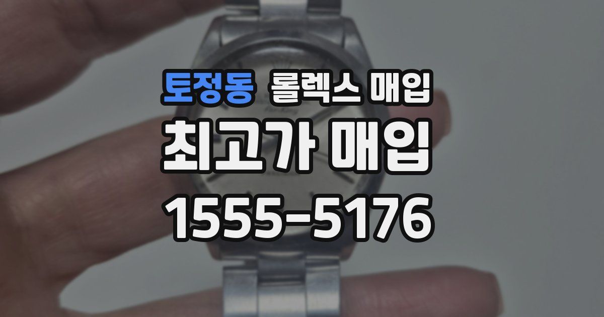 토정동 롤렉스 매입