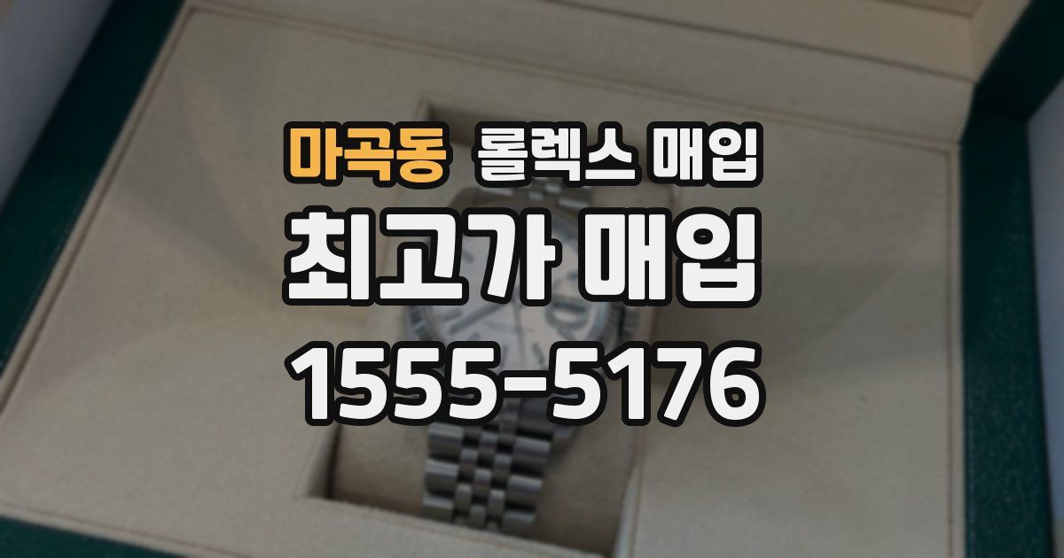 마곡동 롤렉스 매입