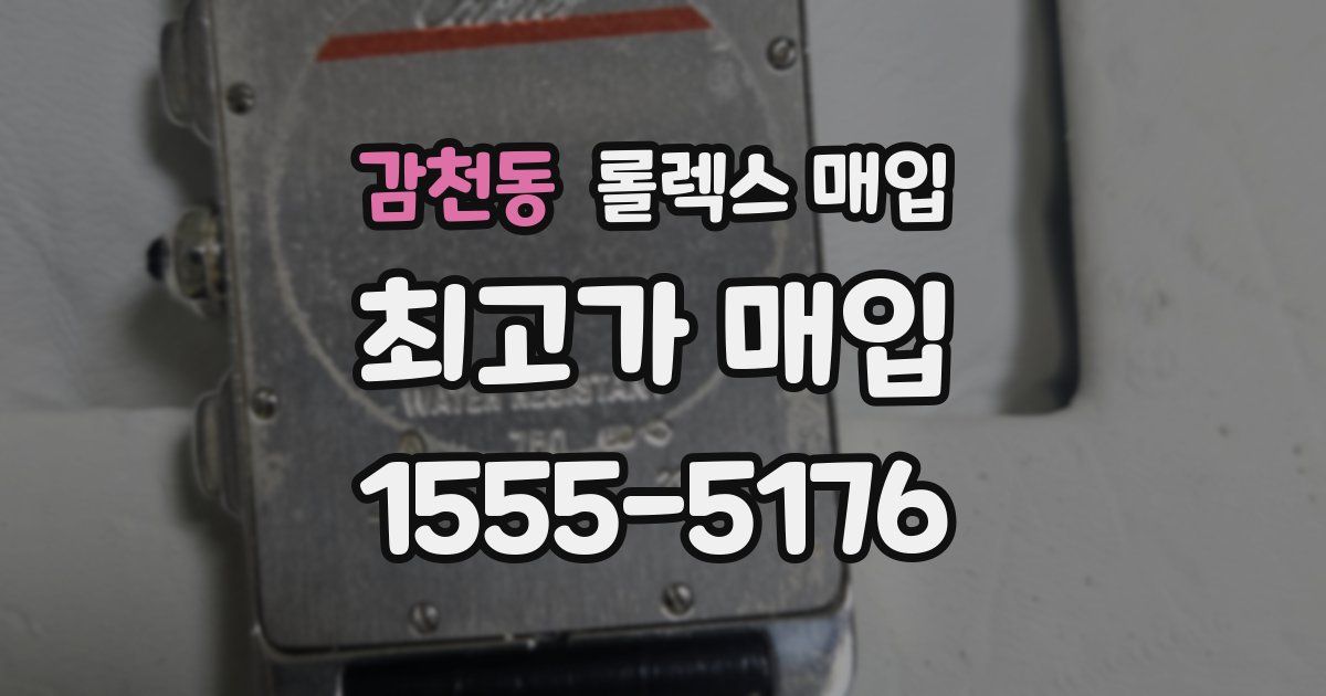 감천동 롤렉스 매입