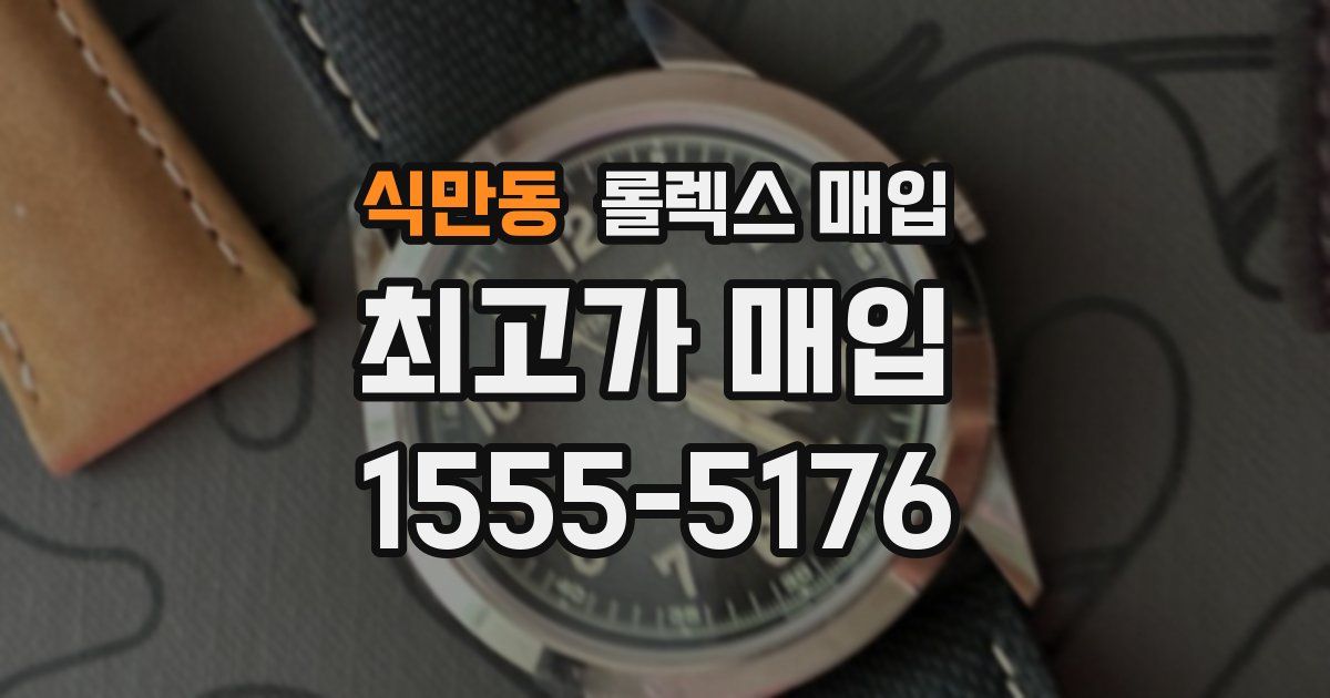 식만동 롤렉스 매입