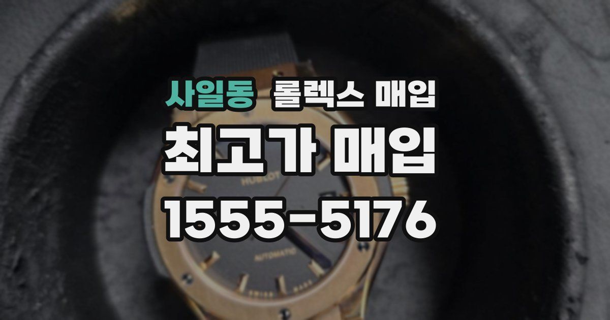 사일동 롤렉스 매입