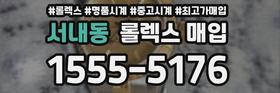 서내동 롤렉스 매입
