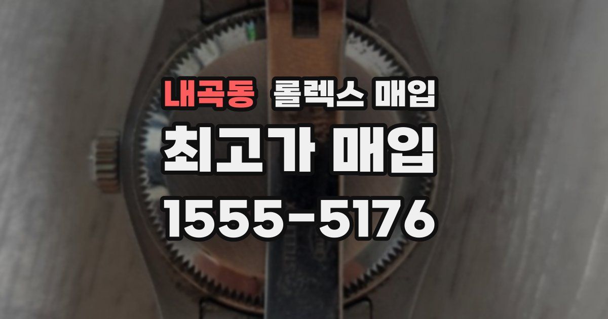 내곡동 롤렉스 매입