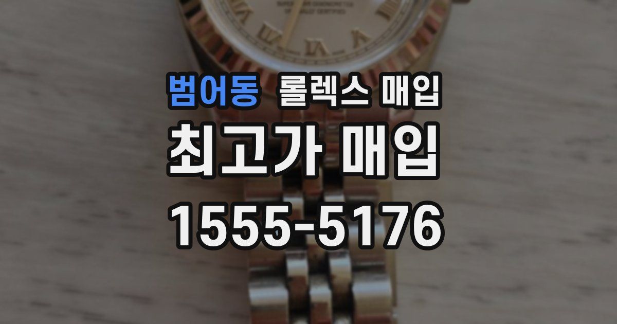 범어동 롤렉스 매입