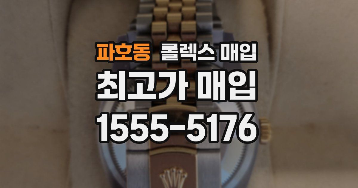 파호동 롤렉스 매입