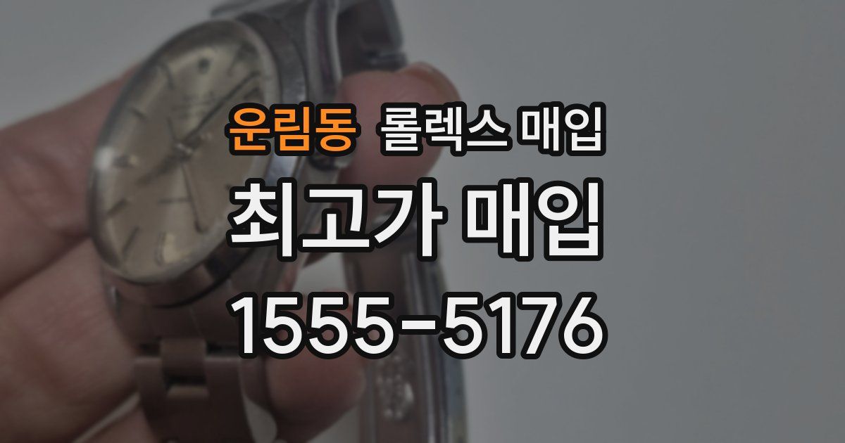 운림동 롤렉스 매입