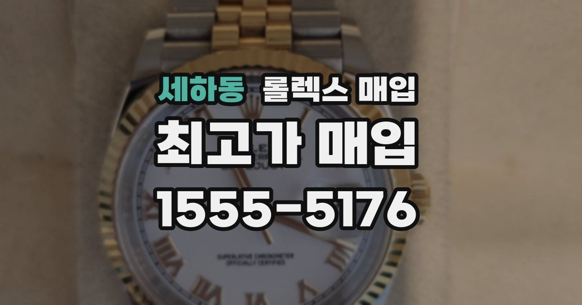 세하동 롤렉스 매입