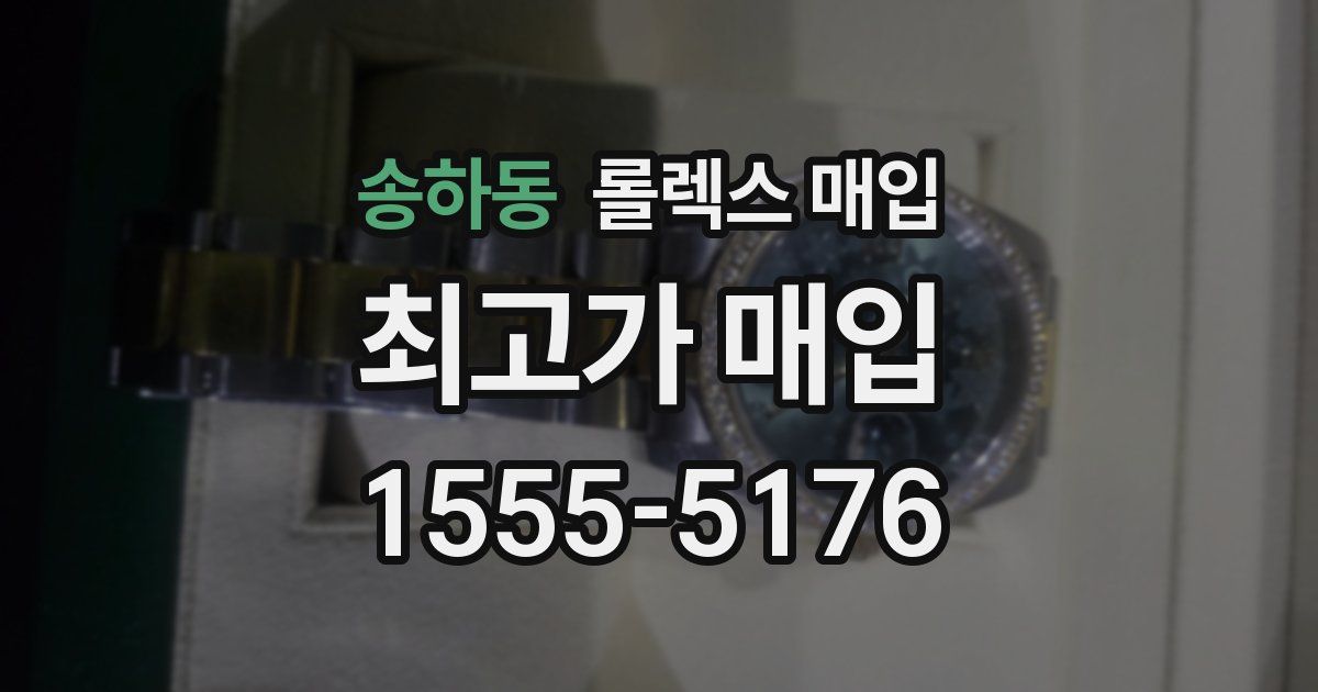 송하동 롤렉스 매입