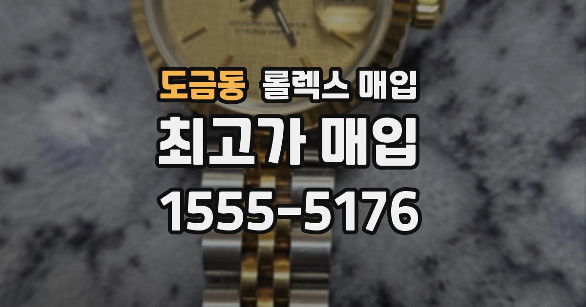 도금동 롤렉스 매입