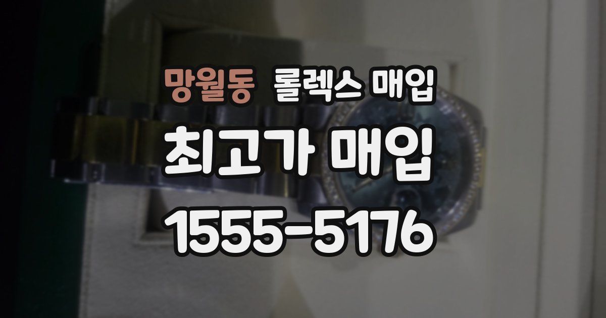 망월동 롤렉스 매입