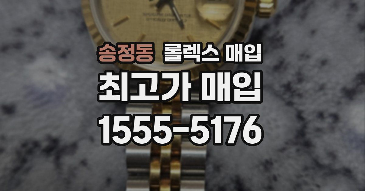 송정동 롤렉스 매입