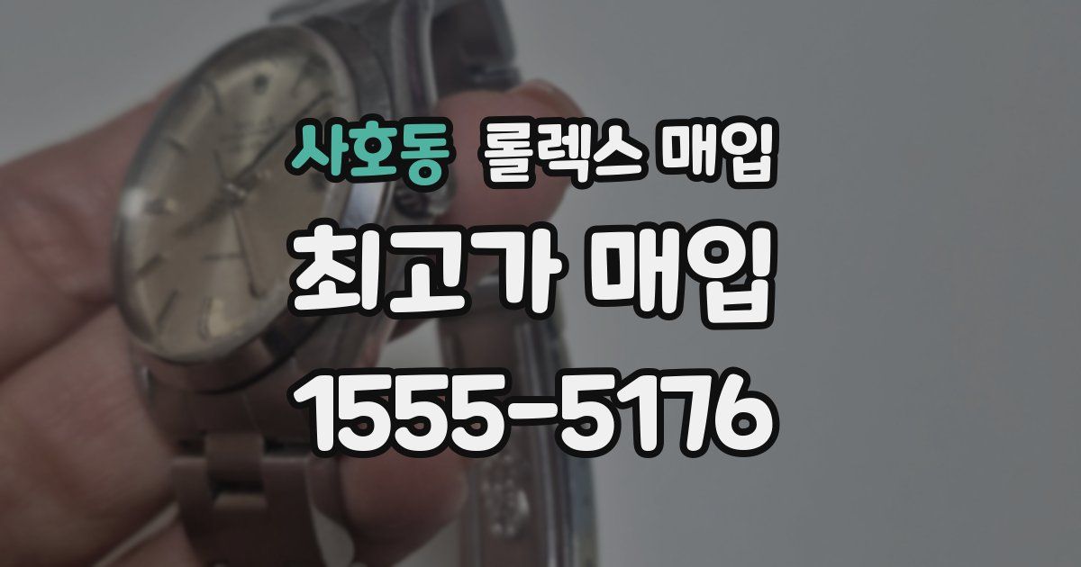사호동 롤렉스 매입