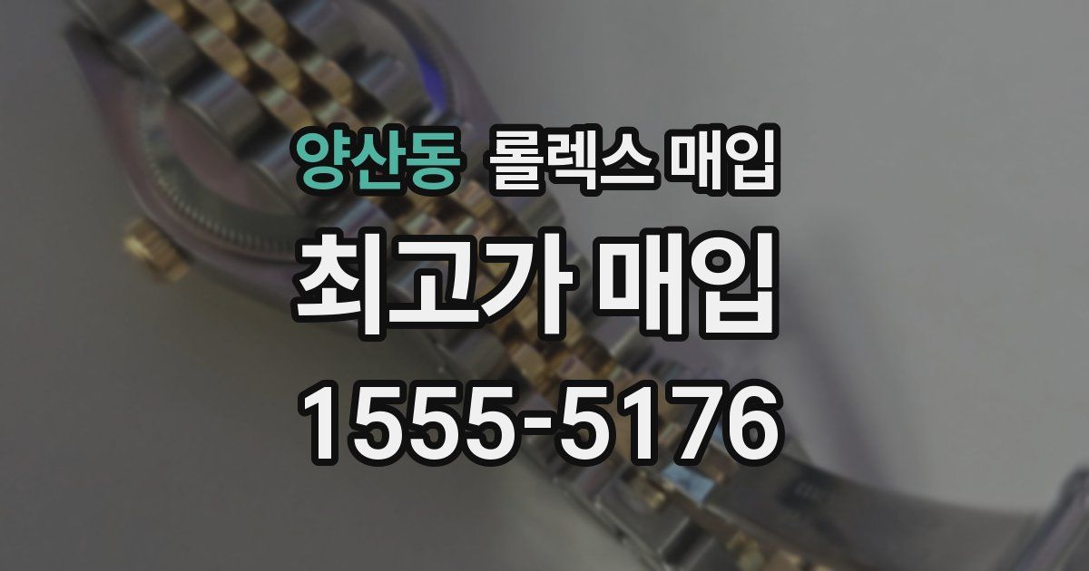 양산동 롤렉스 매입