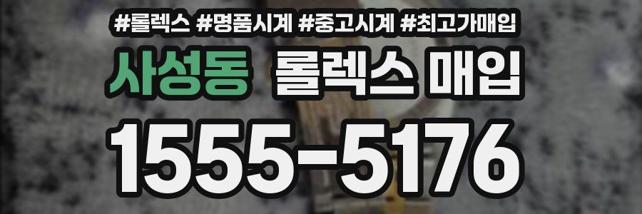 사성동 롤렉스 매입