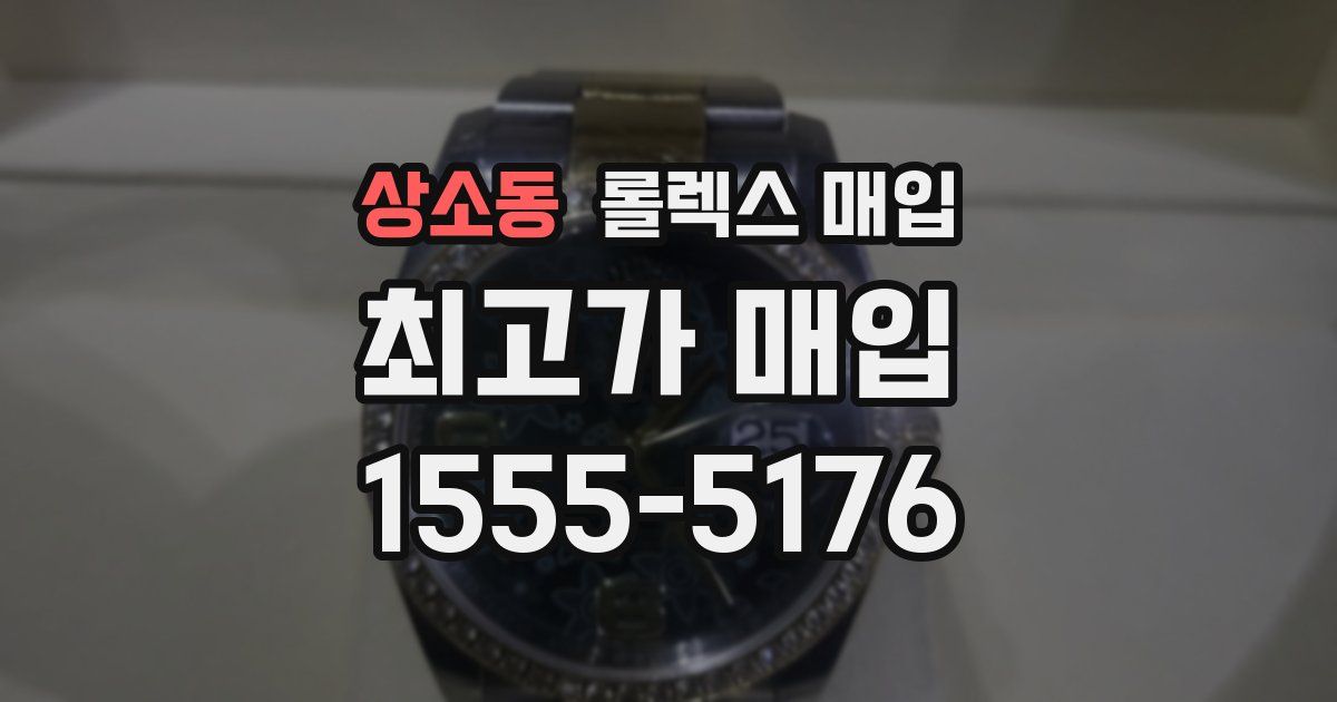 상소동 롤렉스 매입